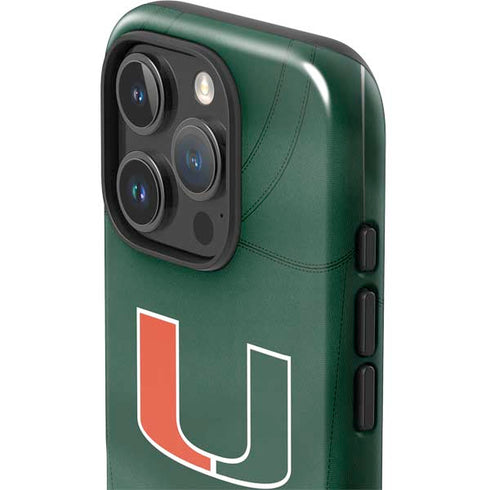 University of Miami Green Jersey iPhone 16 Pro Impact Case